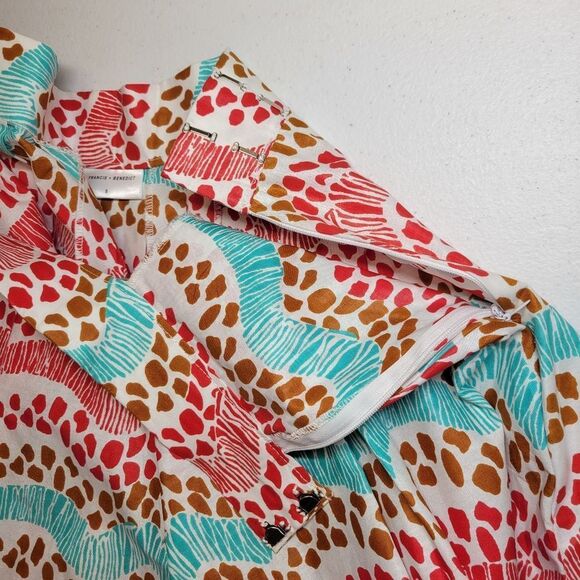 Francis + Benedict Cotton Colorful Patterned Women's Full Skirt Small - Picture 8 of 13